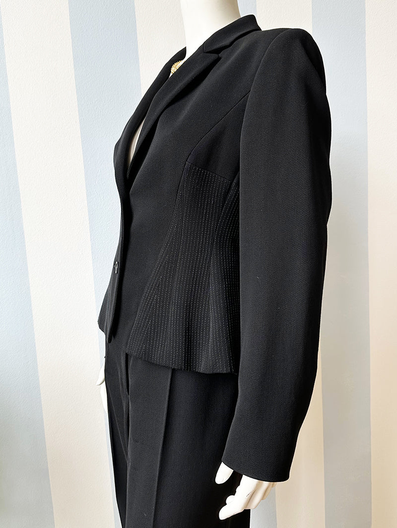 Zwart wollen designer jasje