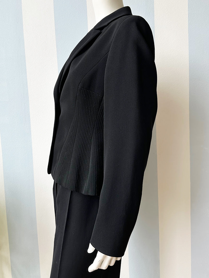 Zwart wollen designer jasje