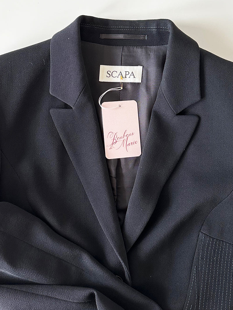 Zwart wollen designer jasje