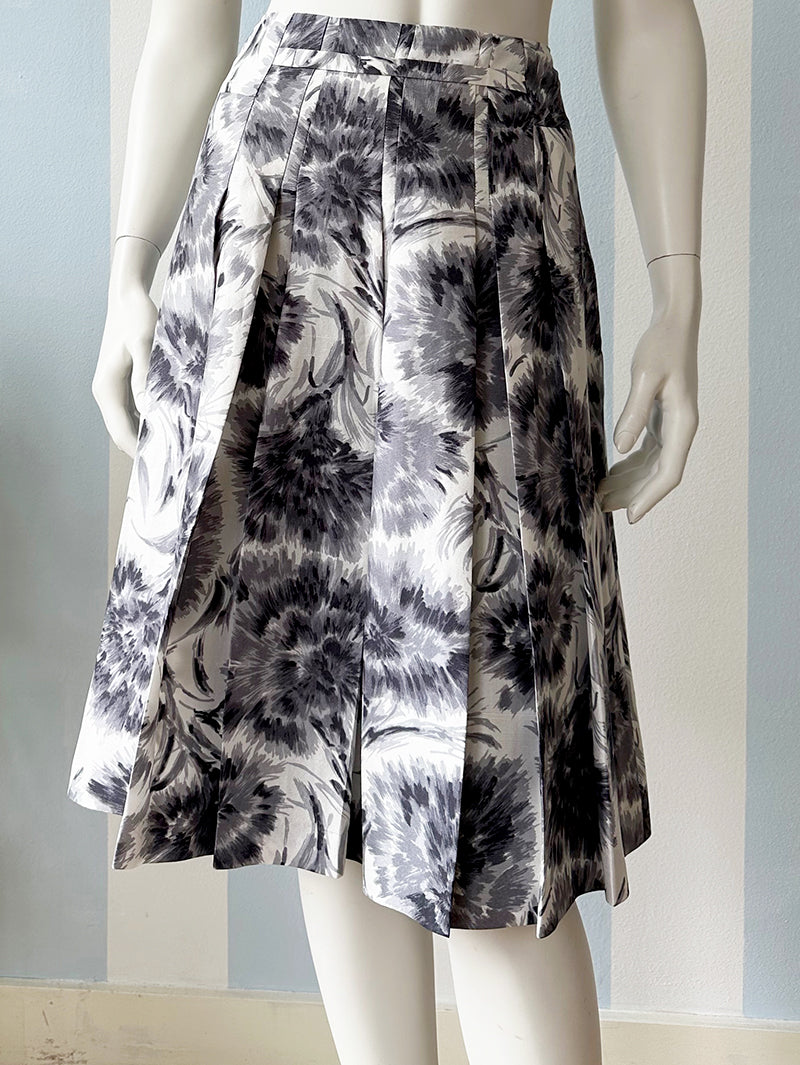 Zijden floral plooirok