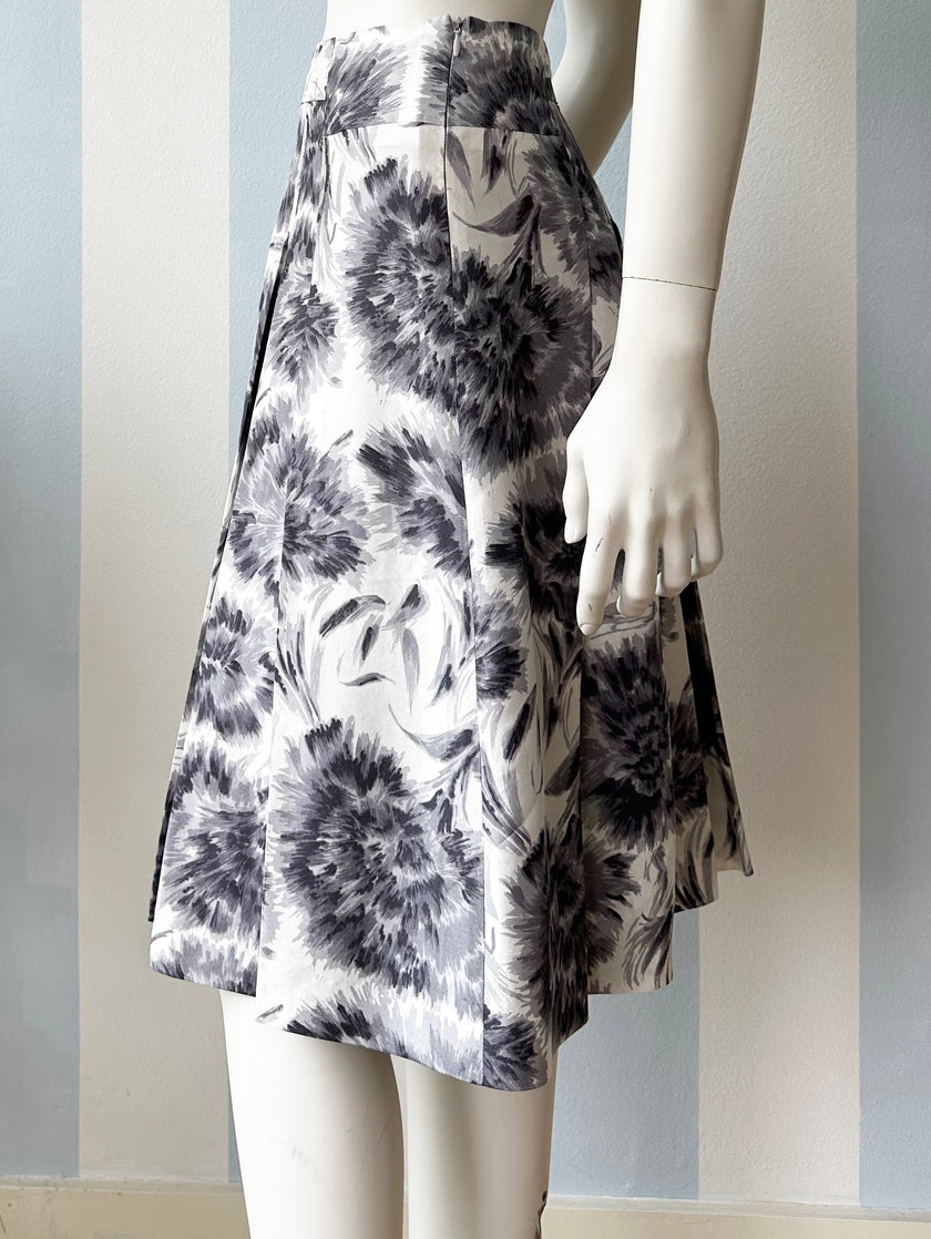 Zijden floral plooirok