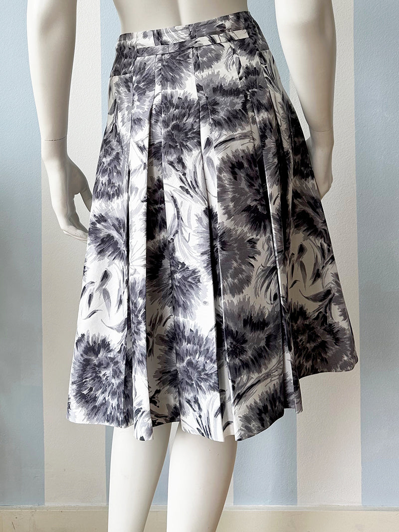 Zijden floral plooirok