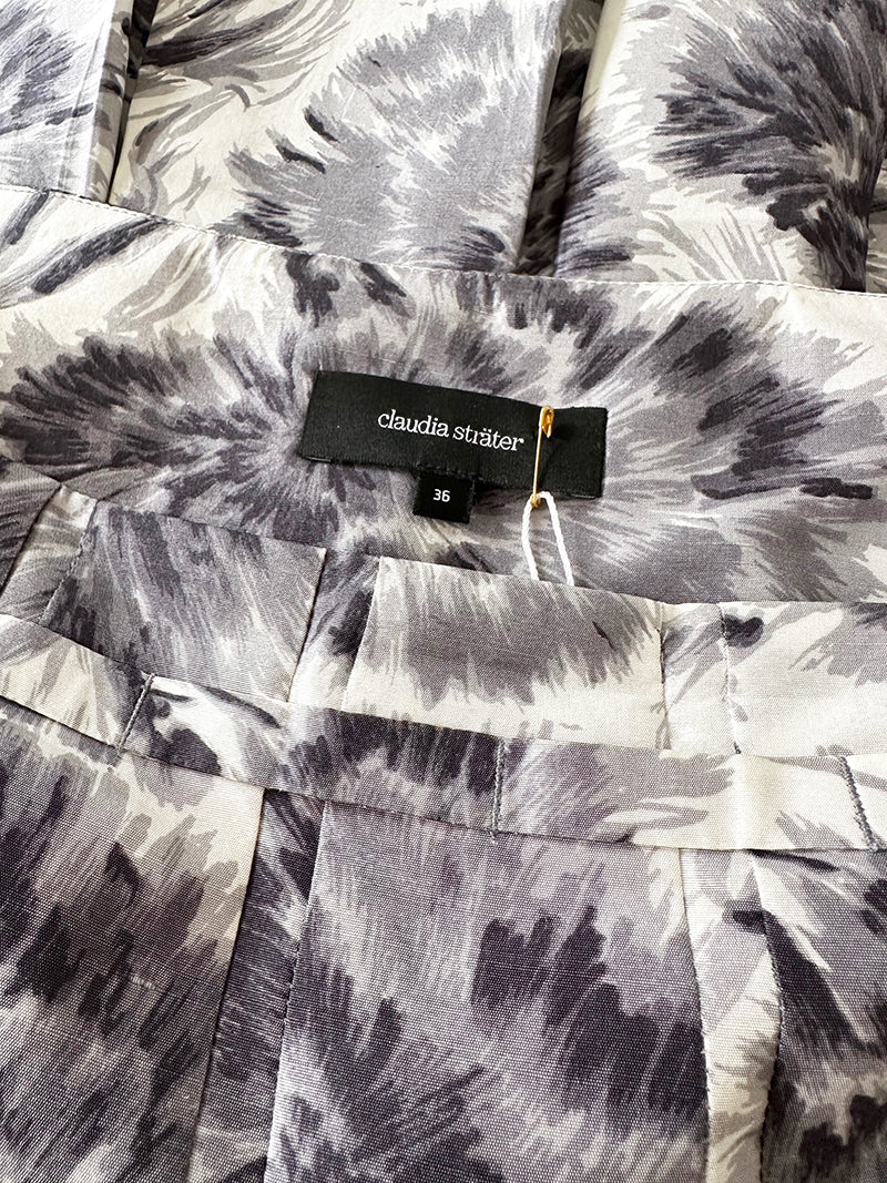 Zijden floral plooirok