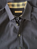 Donkerblauwe designer blouse