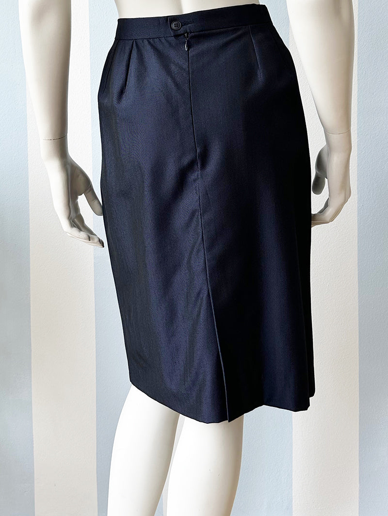 Donkerblauwe designer kokerrok