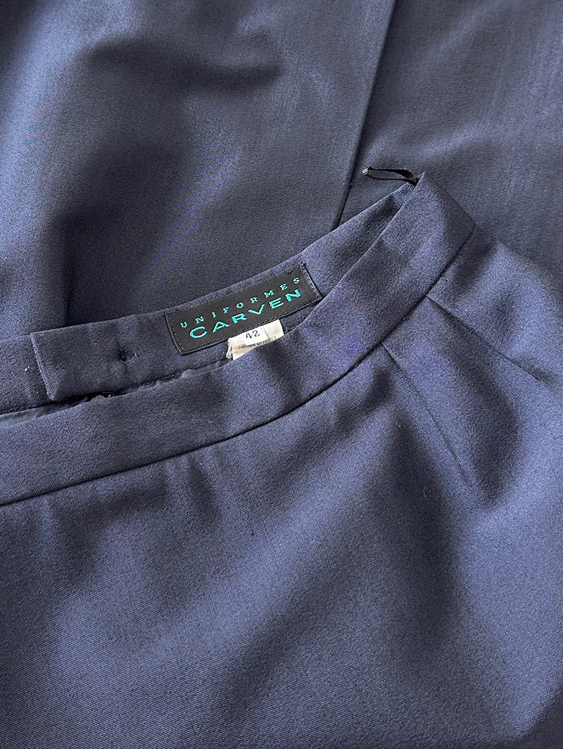 Donkerblauwe designer kokerrok