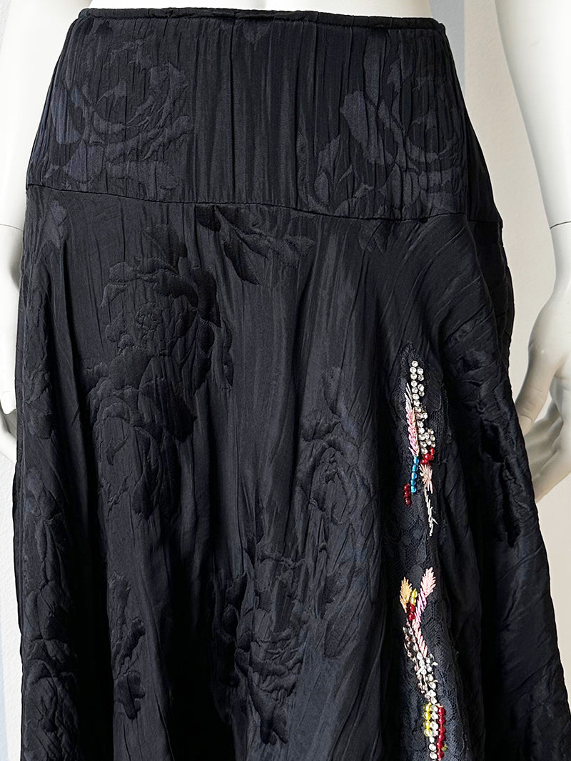 Zwarte jacquard designer rok