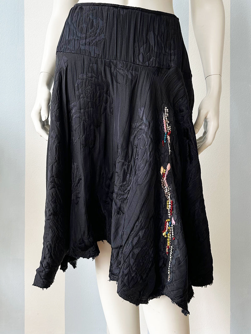 Zwarte jacquard designer rok