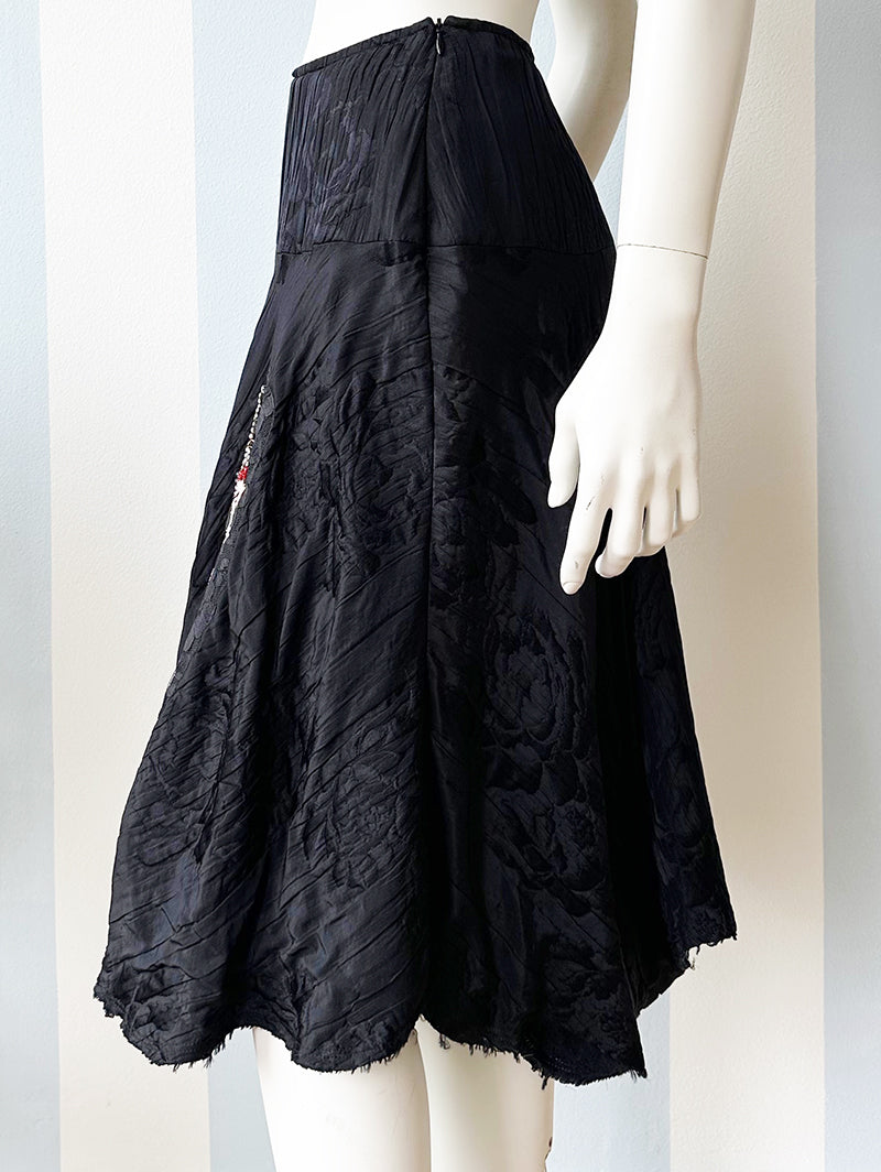 Zwarte jacquard designer rok