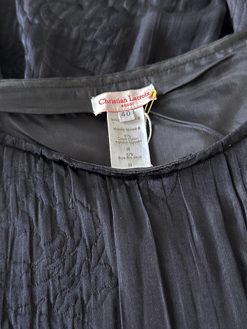 Zwarte jacquard designer rok