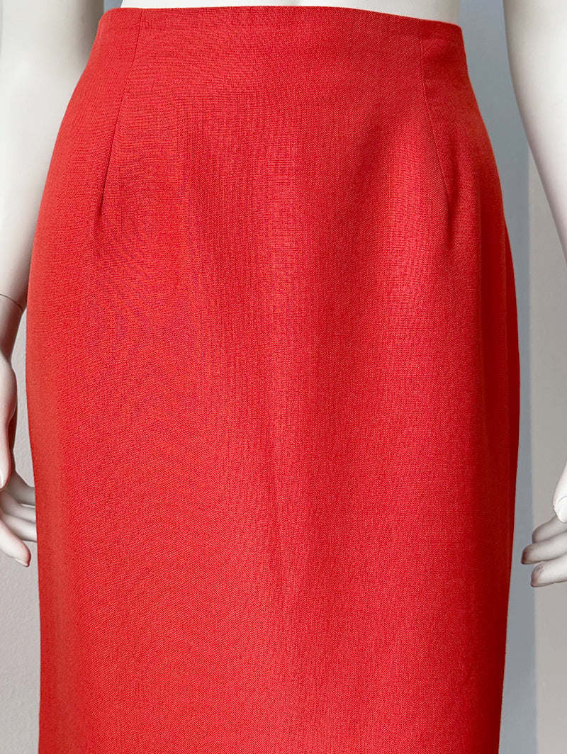 Rood designer kokerrokje