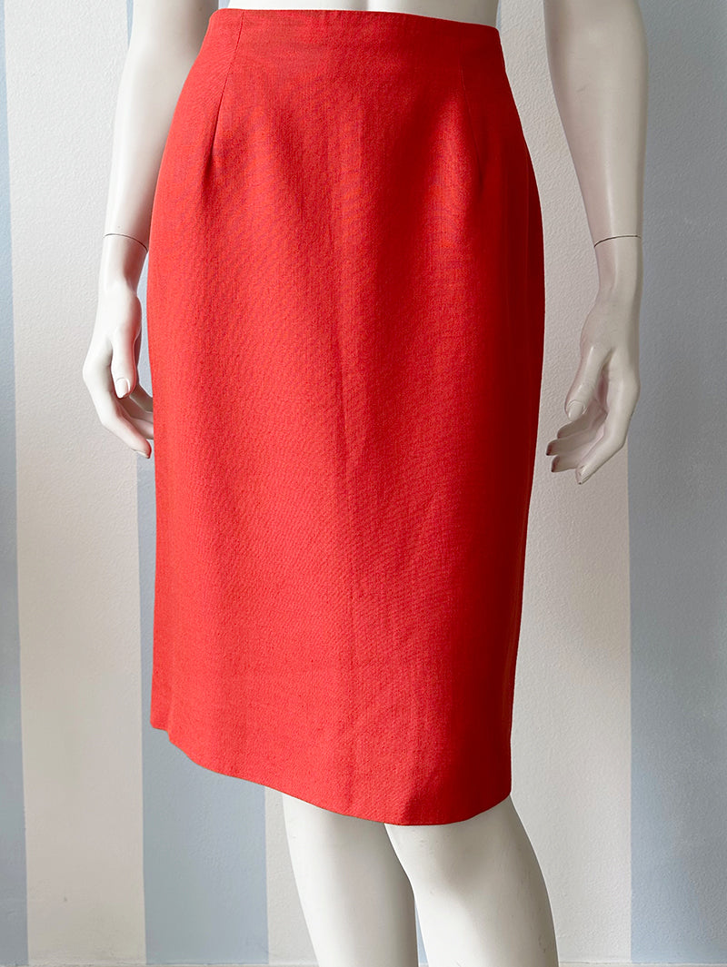 Rood designer kokerrokje