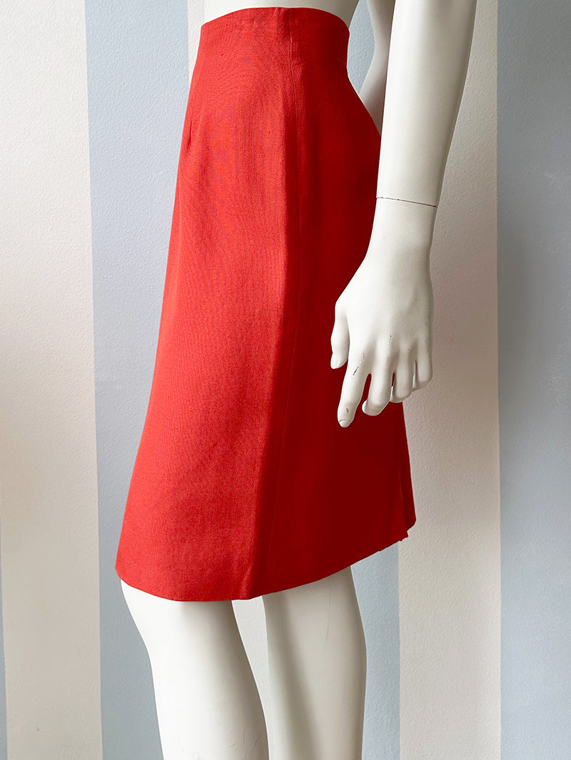 Rood designer kokerrokje