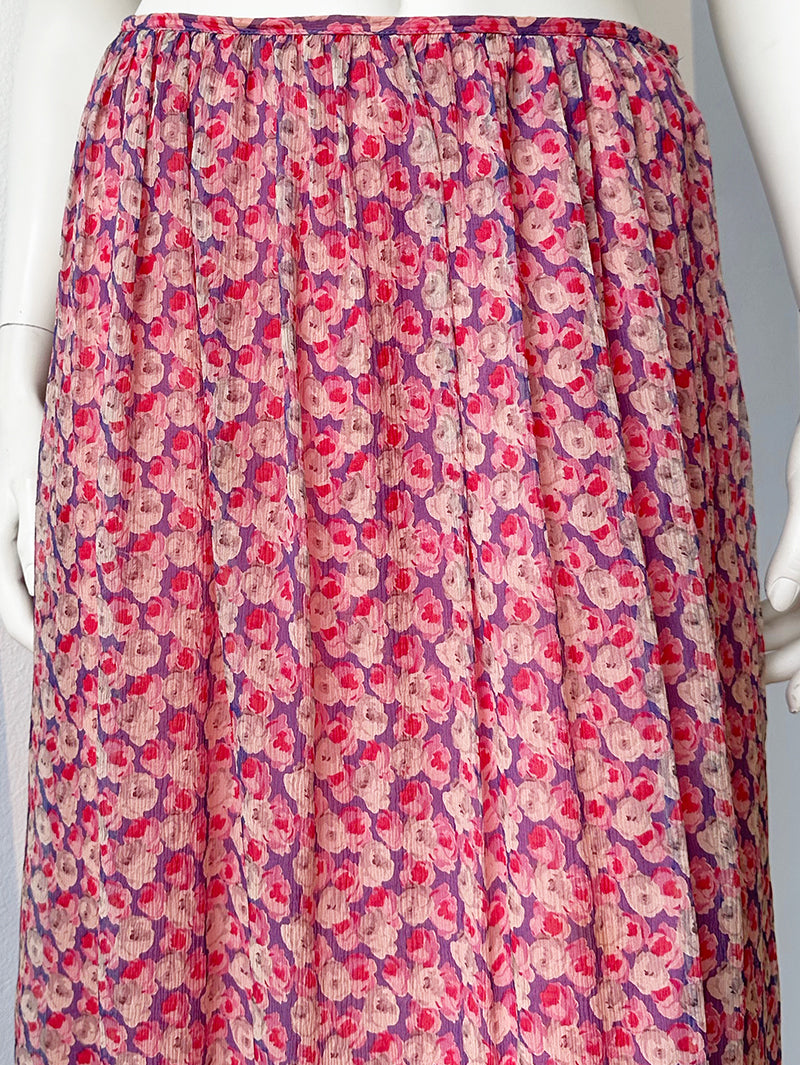 Zijden floral zomerrokje