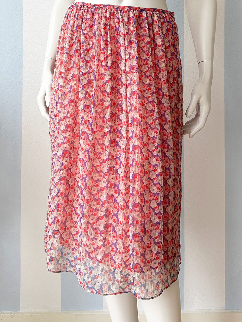 Zijden floral zomerrokje