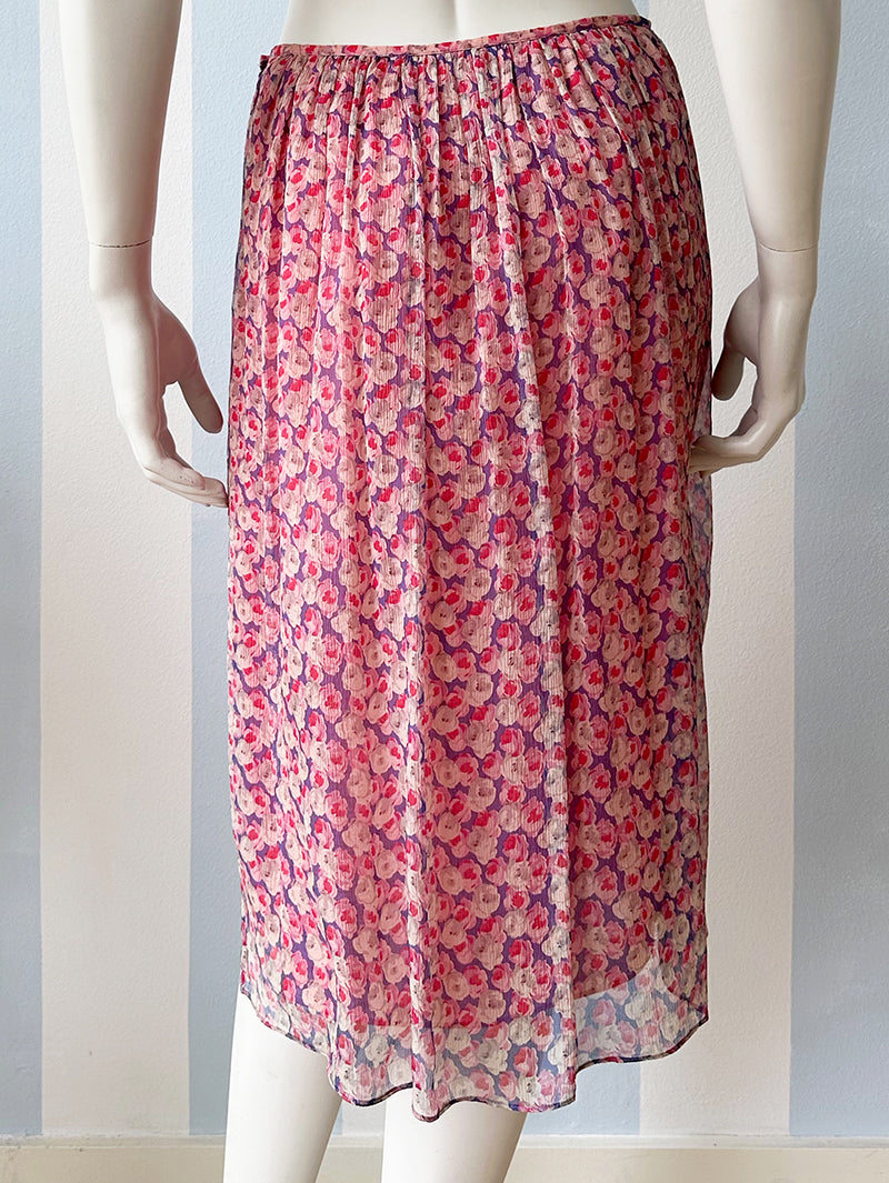 Zijden floral zomerrokje