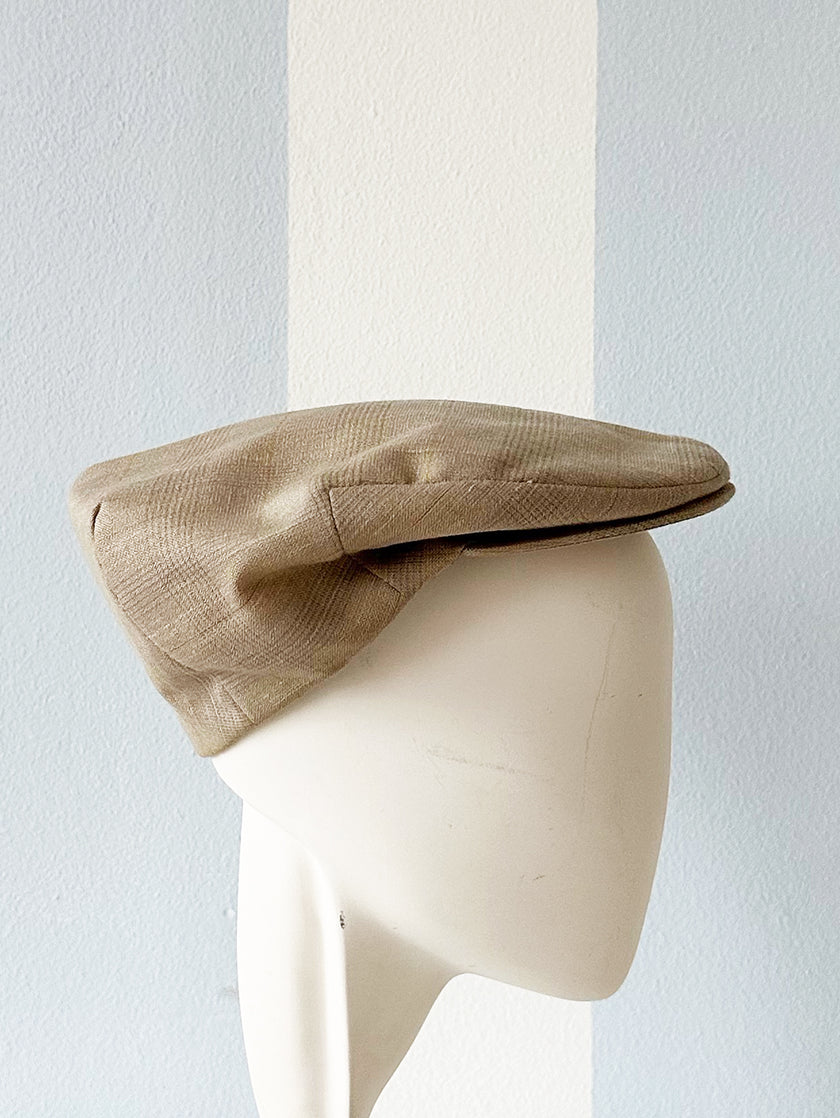 Lichtgrijze ruiten flatcap