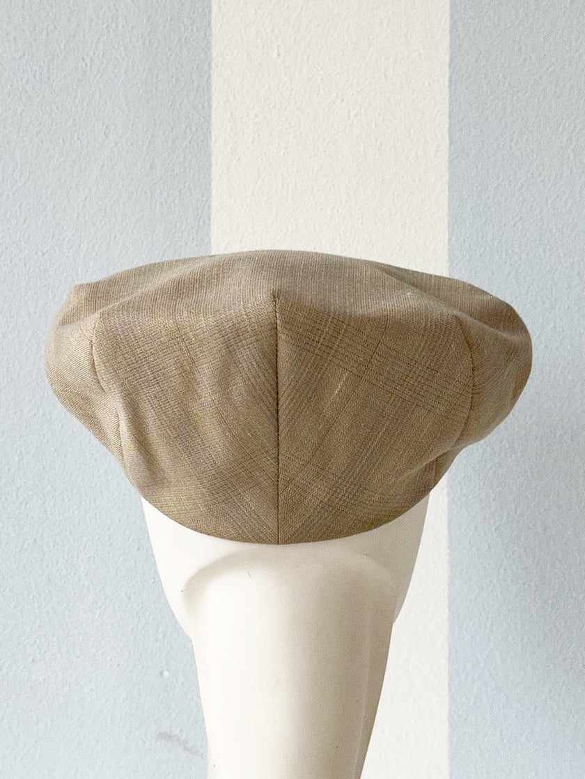 Lichtgrijze ruiten flatcap
