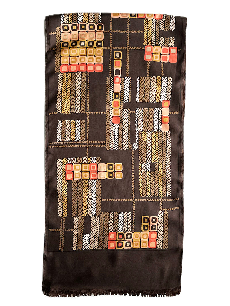 Lange zijden 70s sjaal