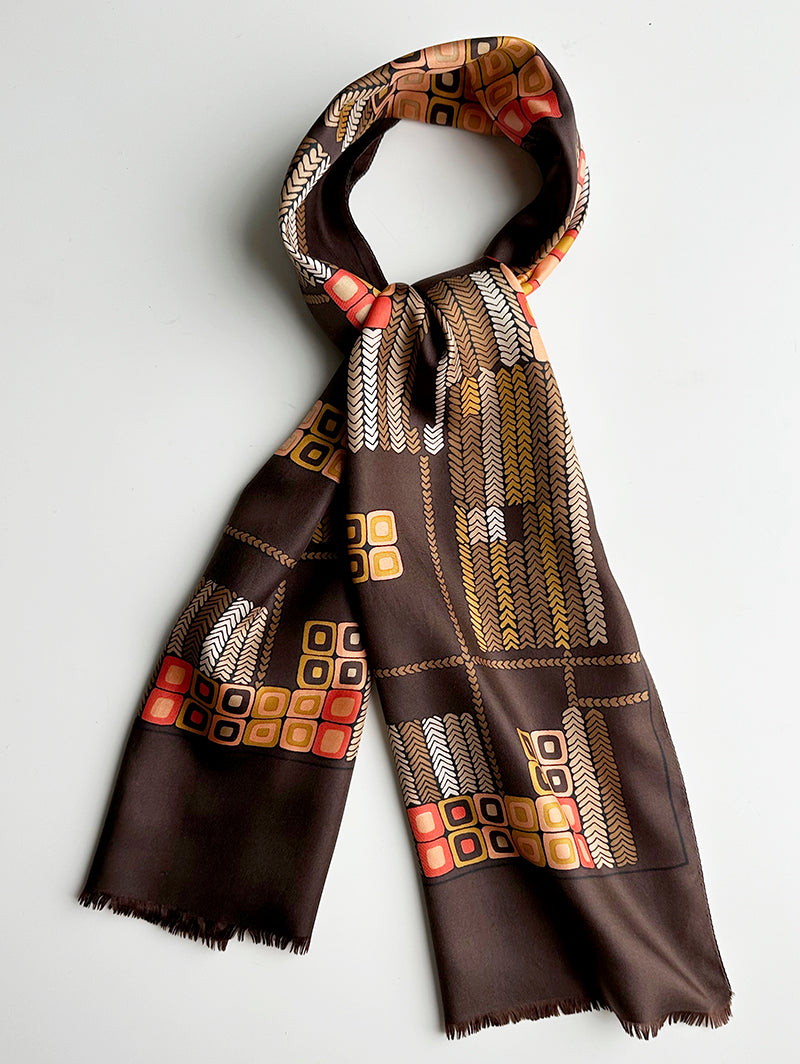 Lange zijden 70s sjaal