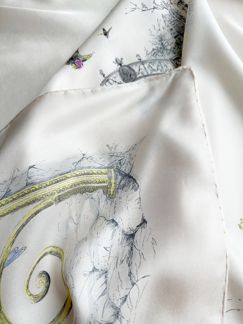 Zijden sjaal met vogeltjes