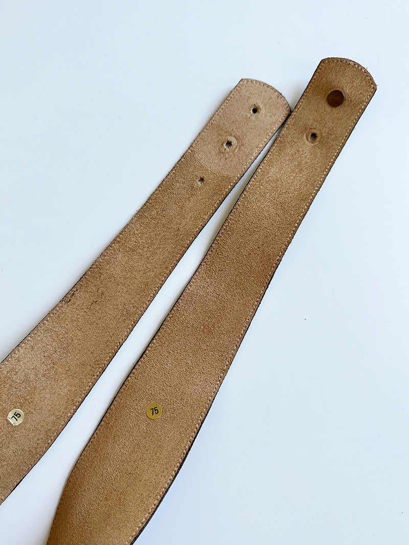 Olijfgroene leren ceintuur