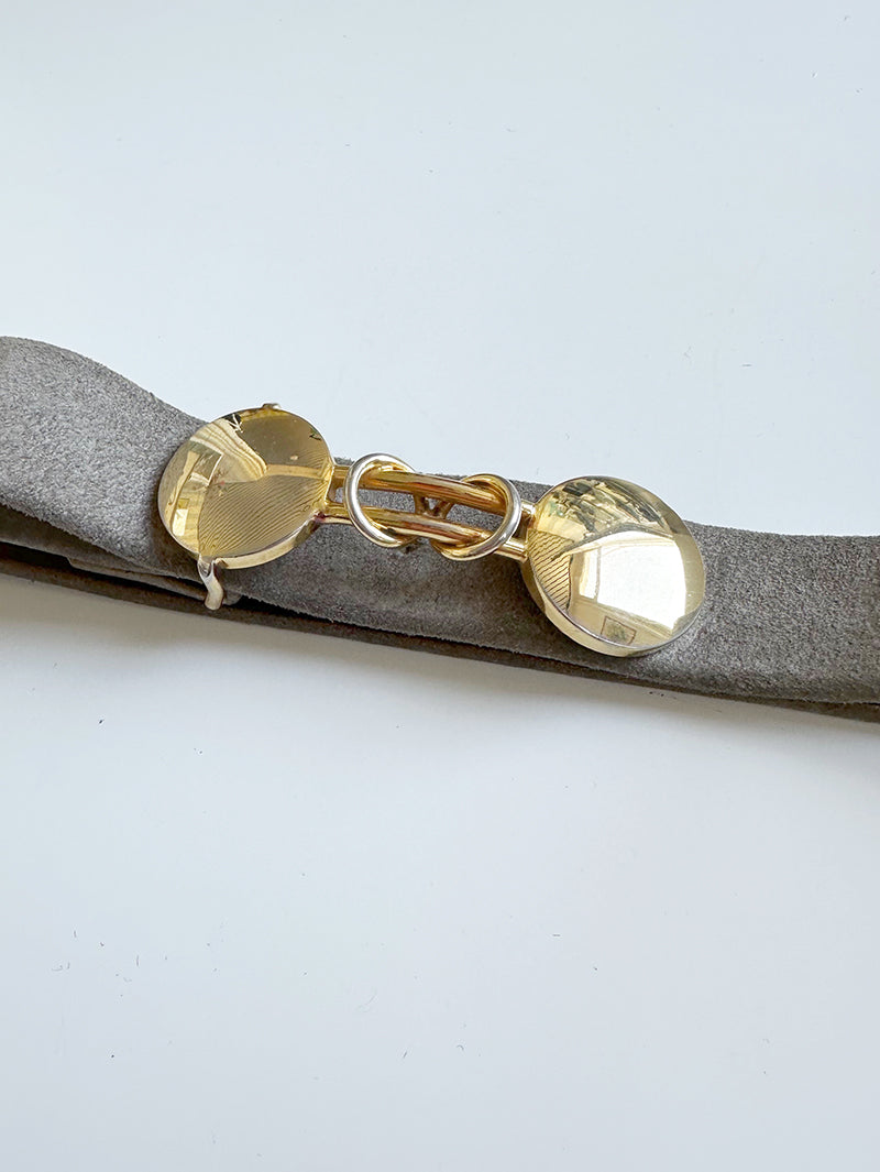 Taupe leren ceintuur