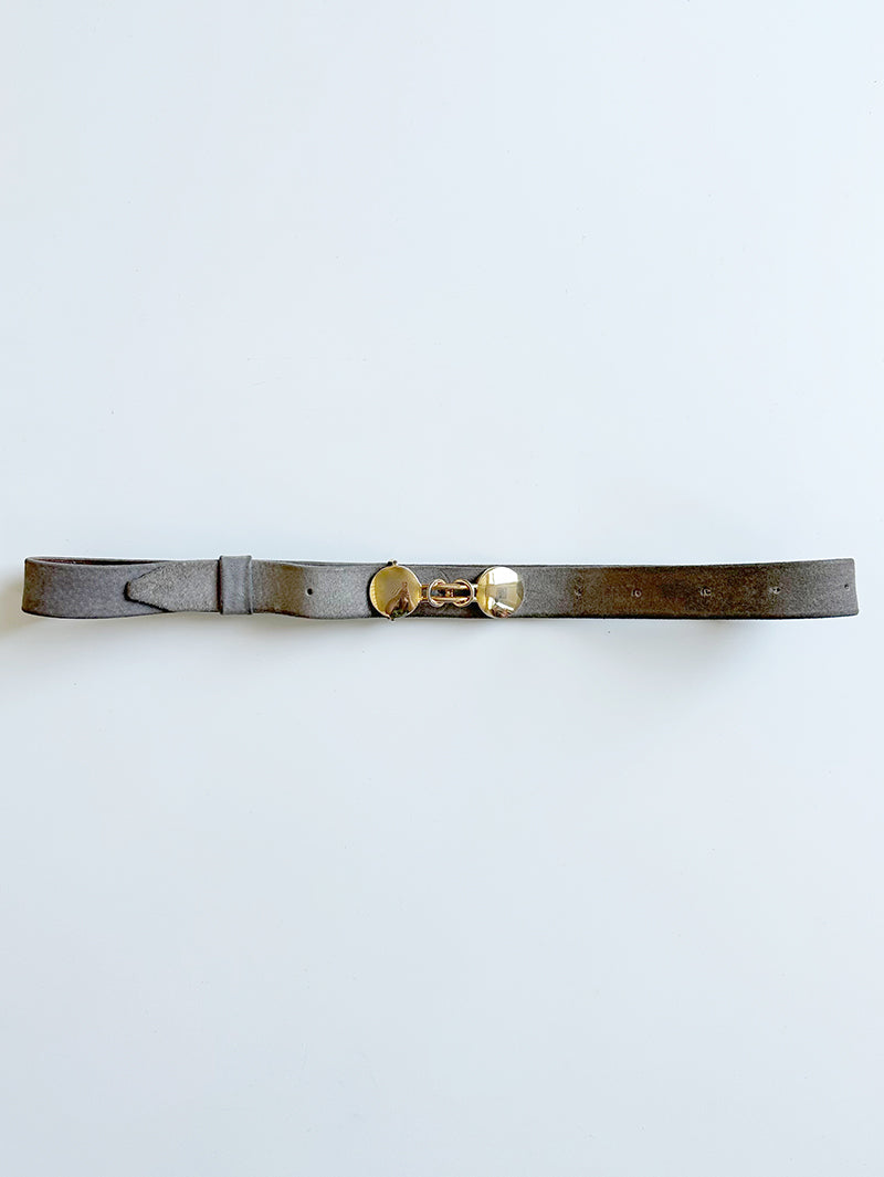 Taupe leren ceintuur