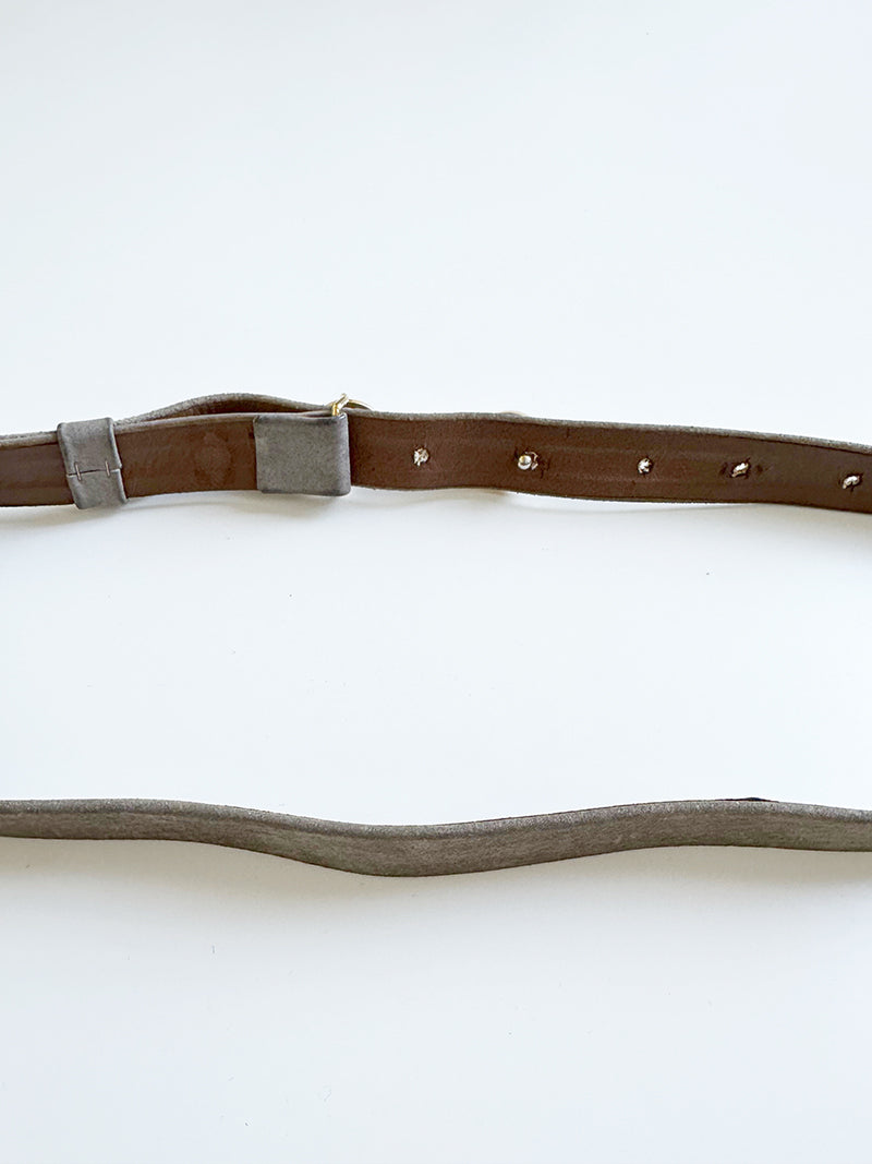 Taupe leren ceintuur