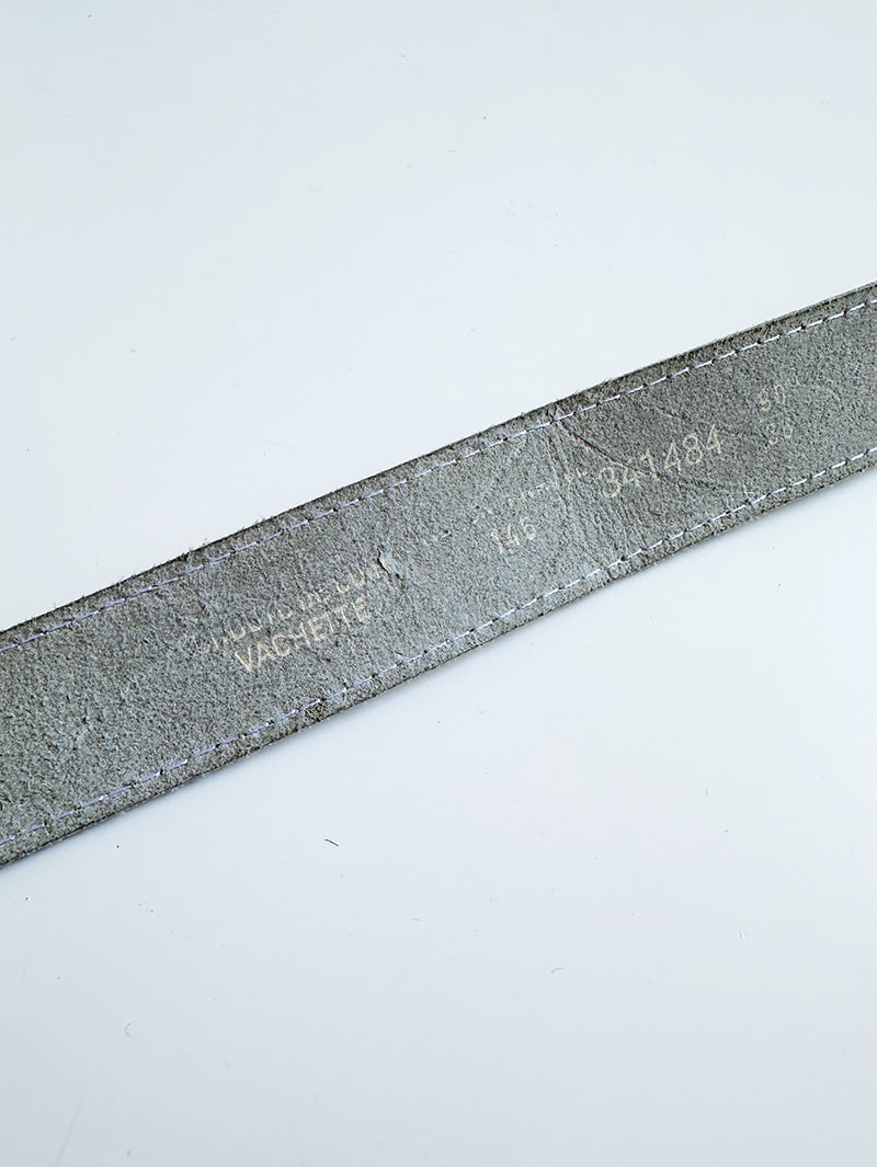 Witte leren ceintuur