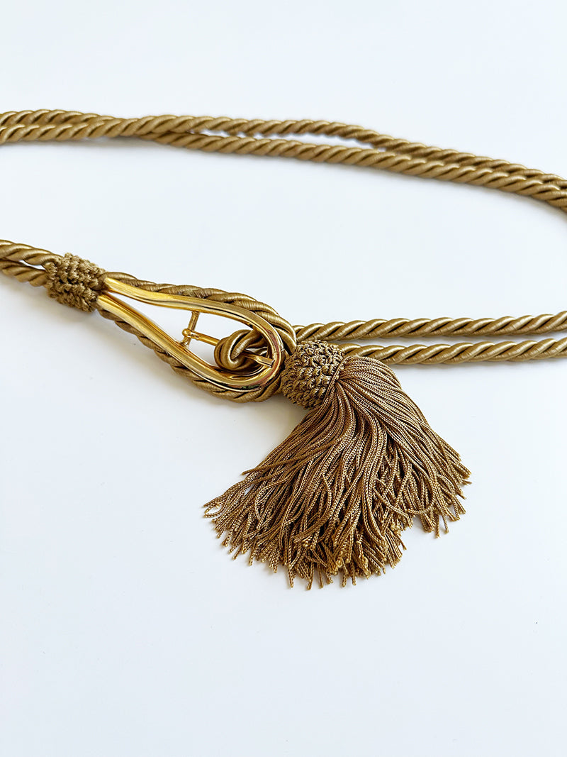 Gouden koord ceintuur met tassel