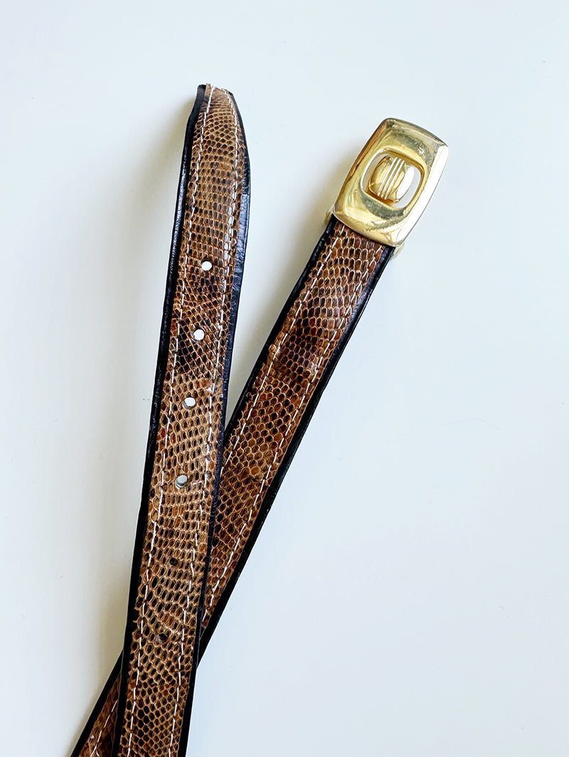 Slangenleren ceintuur