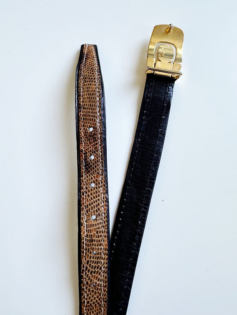 Slangenleren ceintuur