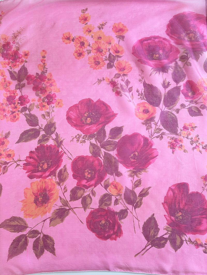 Floral zijden sjaal uit Lyon