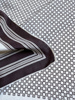 Zijden designer monogram sjaal