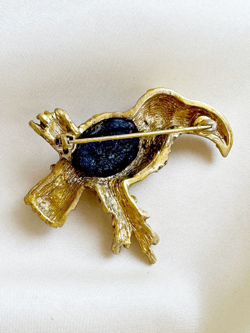 Gouden toekan designer broche