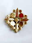 Groene strass broche