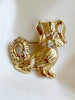 Gouden hondje broche