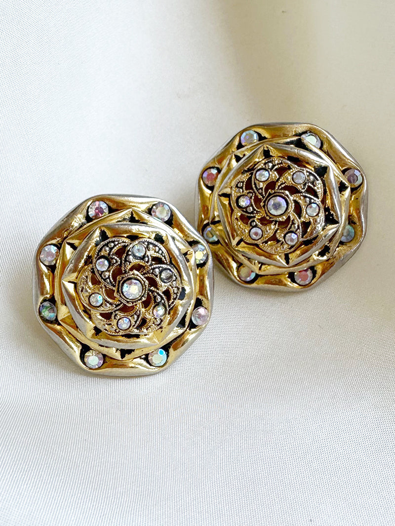 Designer clip oorbellen