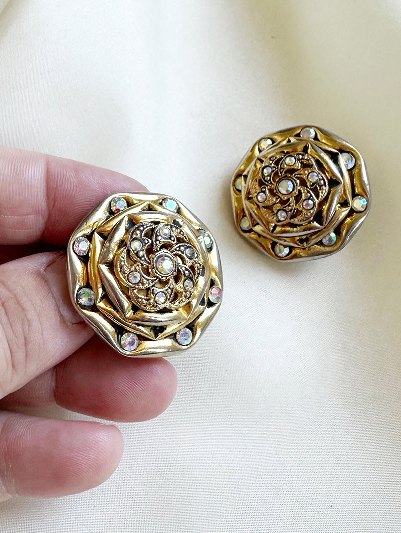 Designer clip oorbellen