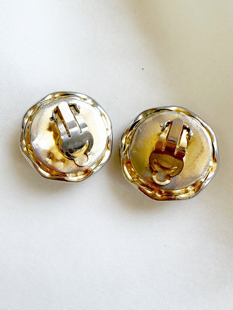 Designer clip oorbellen