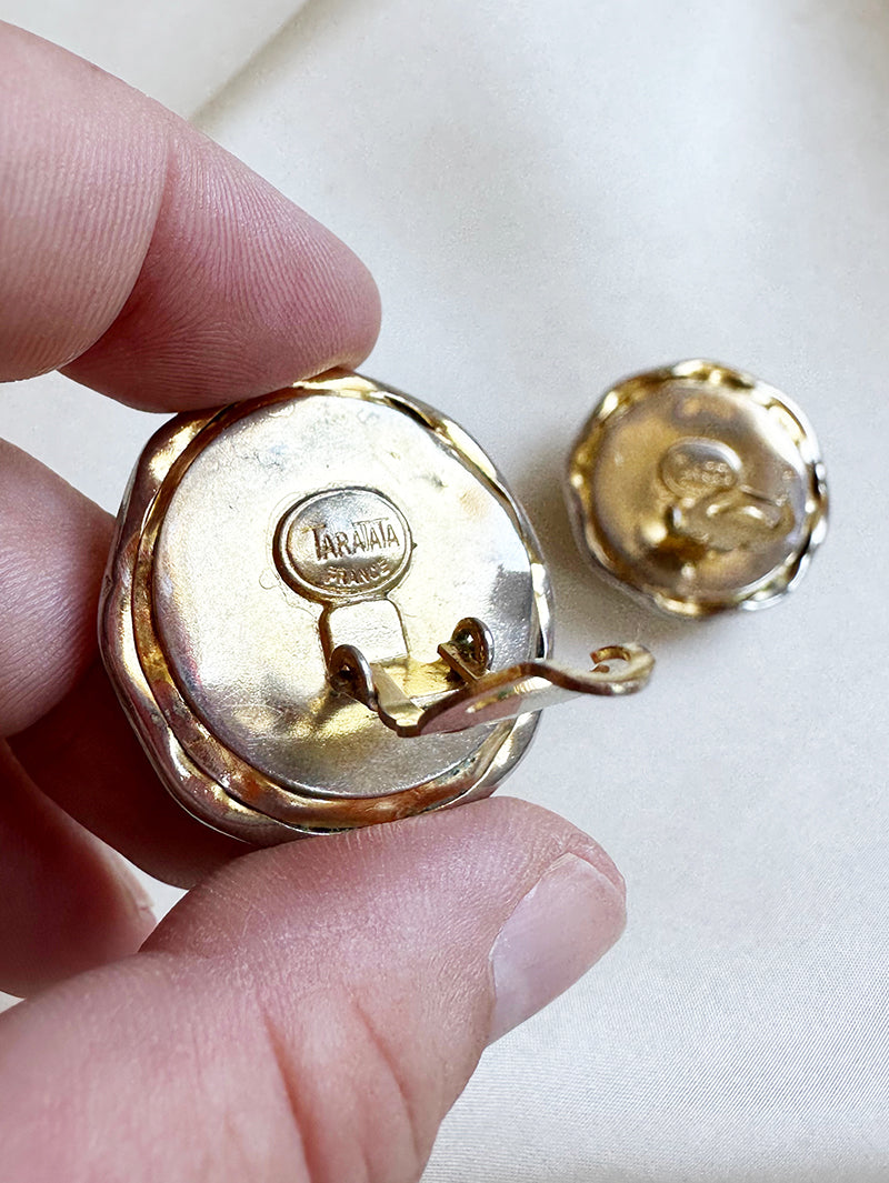 Designer clip oorbellen