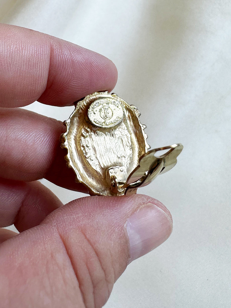 Faux parel designer oorbellen