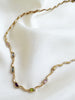 Verguld collier met steentjes