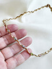 Verguld collier met steentjes