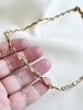 Verguld collier met steentjes