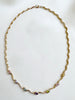Verguld collier met steentjes
