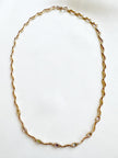 Verguld collier met steentjes