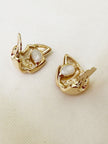 Vergulde designer clip oorbellen