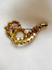 Bruine strass broche